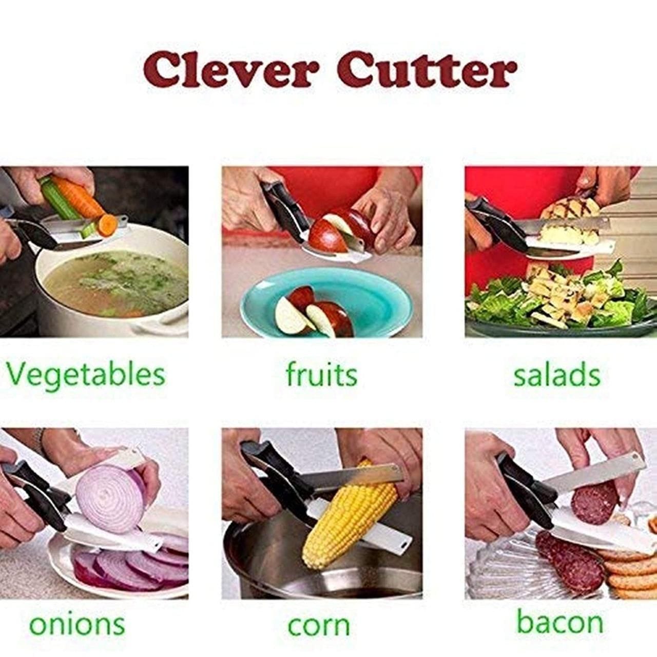 Clever Cutter - 2 in 1 Kitchen Knife / Cleaver Cutters - Zap - Kart